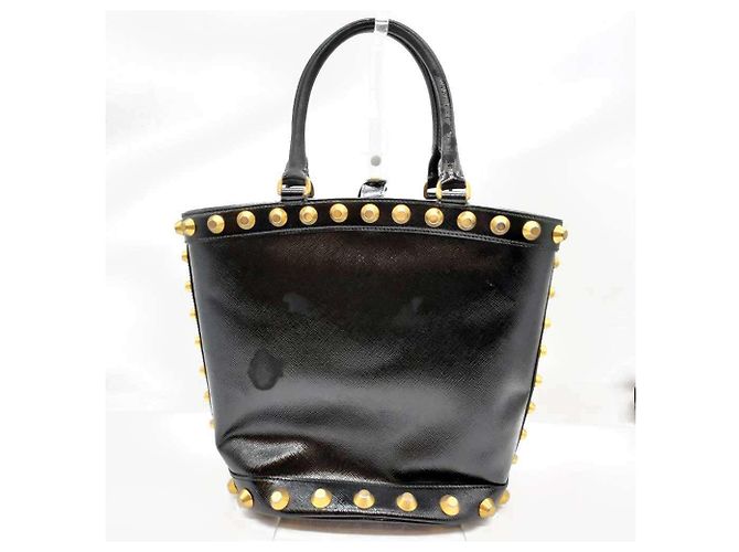 Prada schwarze Saffiano-Leder-Tote-Tasche - Ansicht 2