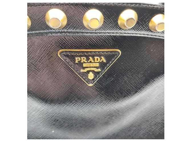 Prada schwarze Saffiano-Leder-Tote-Tasche - Ansicht 4