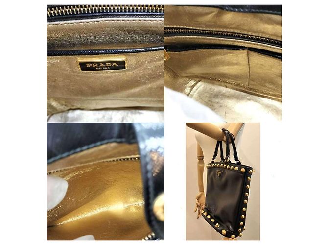 Prada schwarze Saffiano-Leder-Tote-Tasche - Ansicht 8