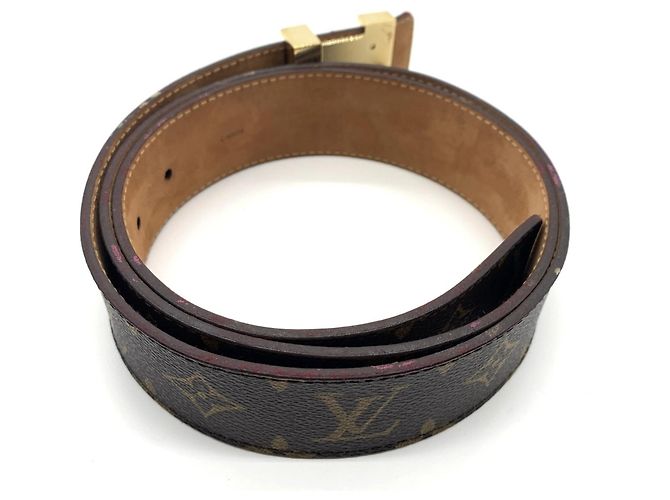 Cintura Monogramma Initial Louis Vuitton Marrone - vista 2