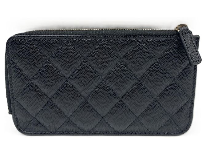Bolso de piel de ternera texturizada negra Chanel Negro - vista 2