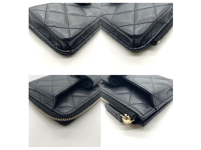 Bolso de piel de ternera texturizada negra Chanel Negro - vista 3