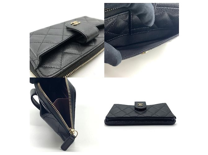 Bolso de piel de ternera texturizada negra Chanel Negro - vista 5