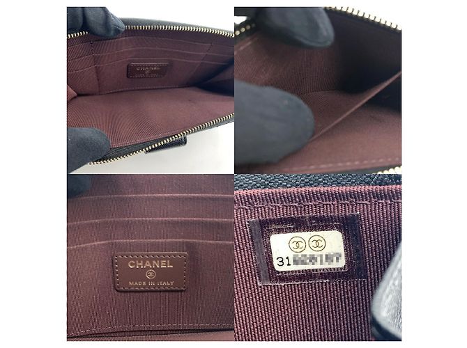 Bolso de piel de ternera texturizada negra Chanel Negro - vista 6