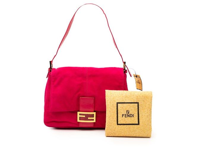 Borsa Fendi Mamma Bucket Logo a spalla Rosa - vista 7