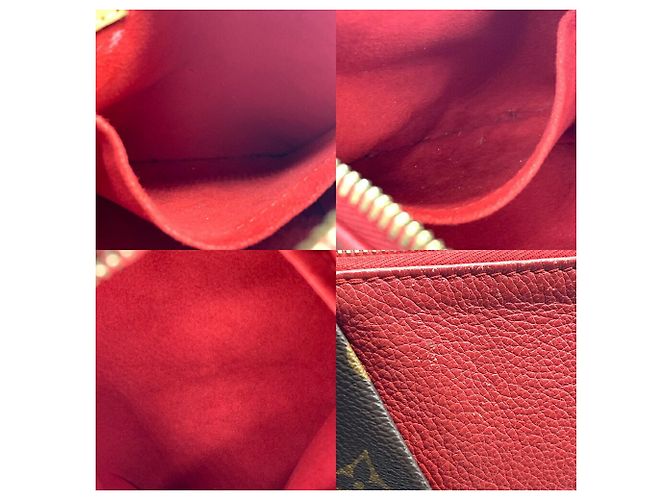 Borsa V Tote BB Monogram Louis Vuitton Marrone Rosso Fuschia Monogramma - vista 8