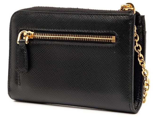 Monedero de cuero Saffiano negro Prada - vista 2