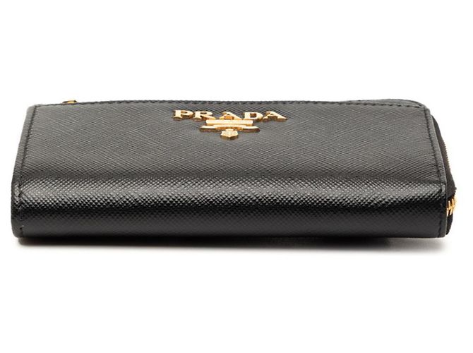 Monedero de cuero Saffiano negro Prada - vista 3