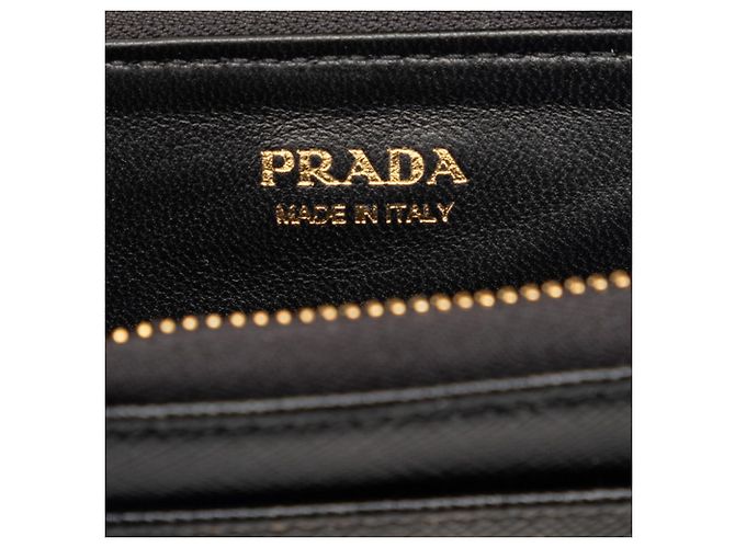 Monedero de cuero Saffiano negro Prada - vista 5