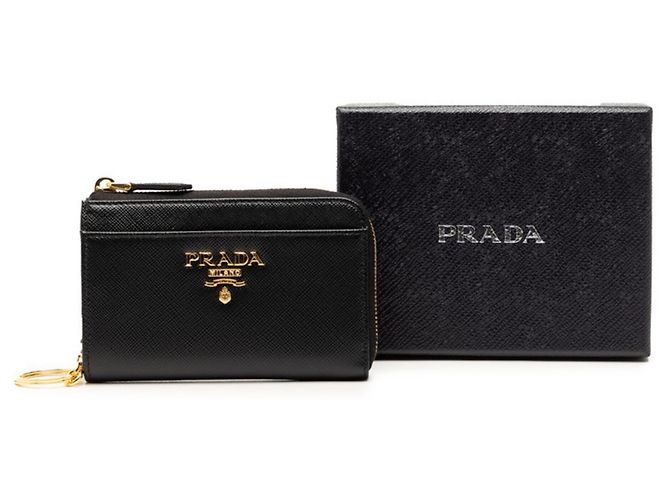 Monedero de cuero Saffiano negro Prada - vista 6