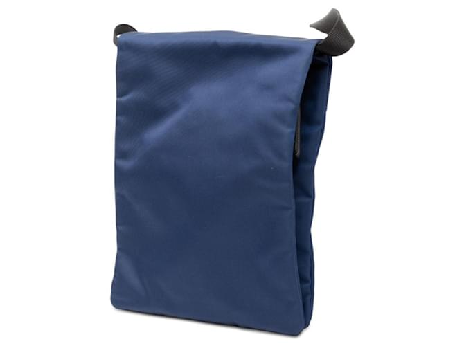 Bolsa de ombro com placa de logo triangular Prada Preto - vista 2