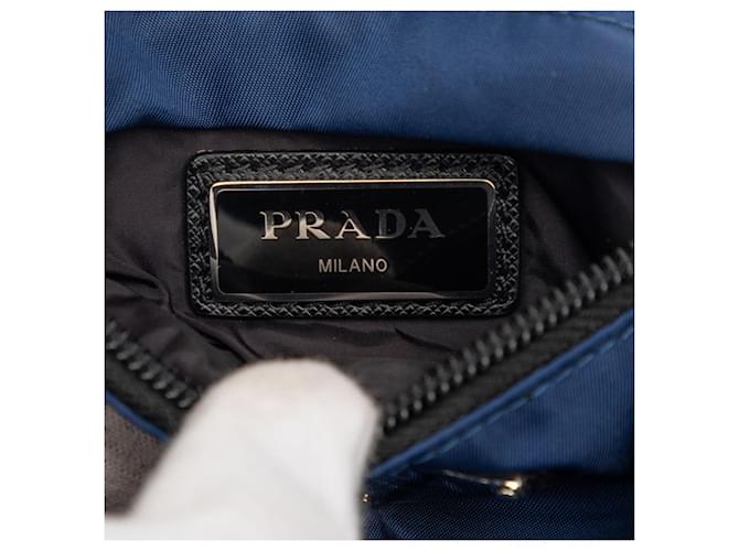 Bolsa de ombro com placa de logo triangular Prada Preto - vista 5