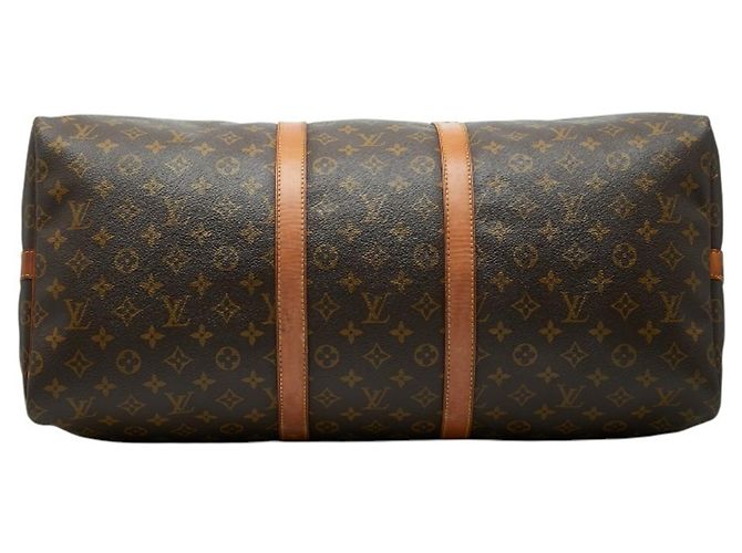 Louis Vuitton Monogram Keepall Bandoulière 55 Marrone - vista 3