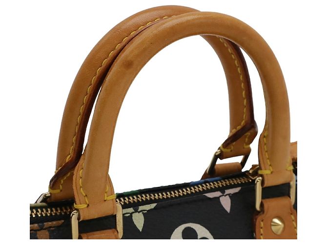 Louis Vuitton Monogram Multicolor Mini Speedy Handbag Pouch Black Multiple colors - view 7