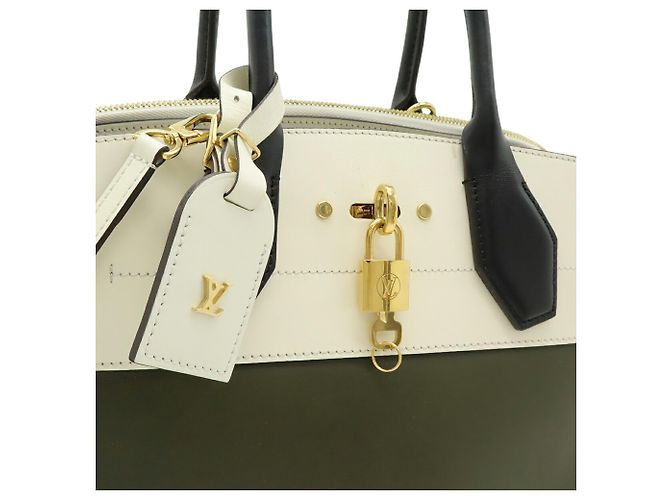 Borsa City Steamer MM Louis Vuitton Nero Crudo Cachi - vista 10