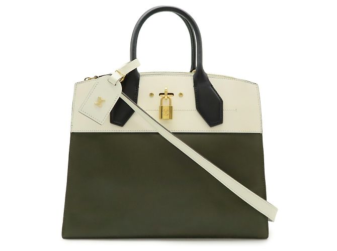 Borsa City Steamer MM Louis Vuitton Nero Crudo Cachi - vista 2