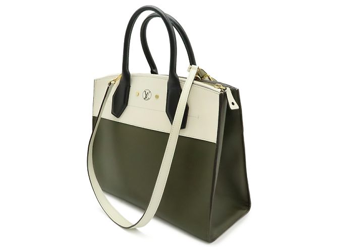 Borsa City Steamer MM Louis Vuitton Nero Crudo Cachi - vista 3