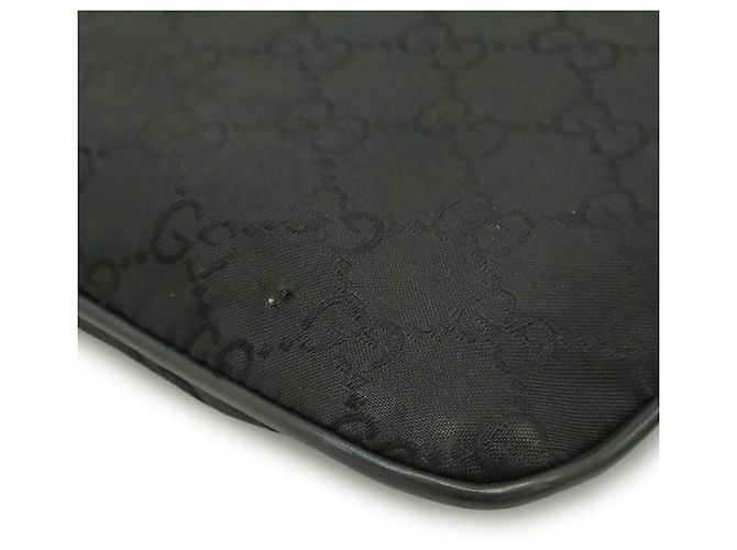 Borsa a Spalla GG in Nylon GUCCI Marrone Nero - vista 4