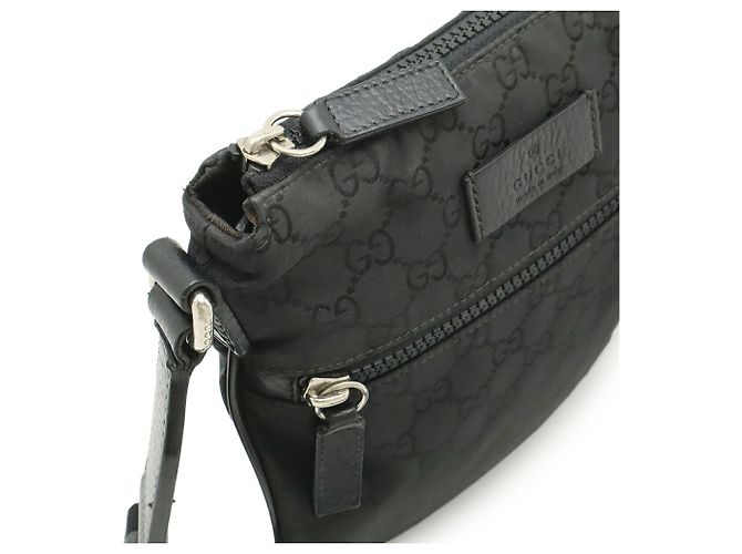 Borsa a Spalla GG in Nylon GUCCI Marrone Nero - vista 6