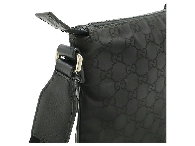 Borsa a Spalla GG in Nylon GUCCI Marrone Nero - vista 8