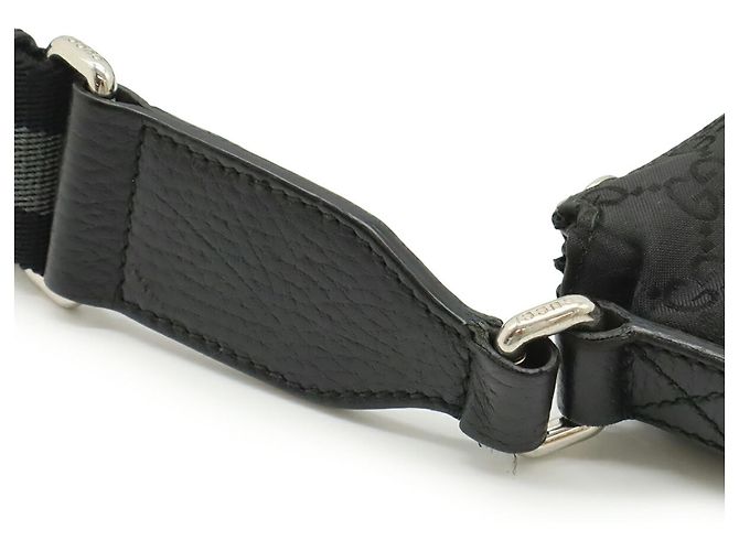 Borsa a Spalla GG in Nylon GUCCI Marrone Nero - vista 9