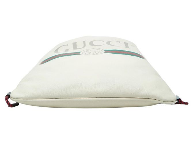 Gucci Sherry Line Drawstring Backpack Cream - view 3