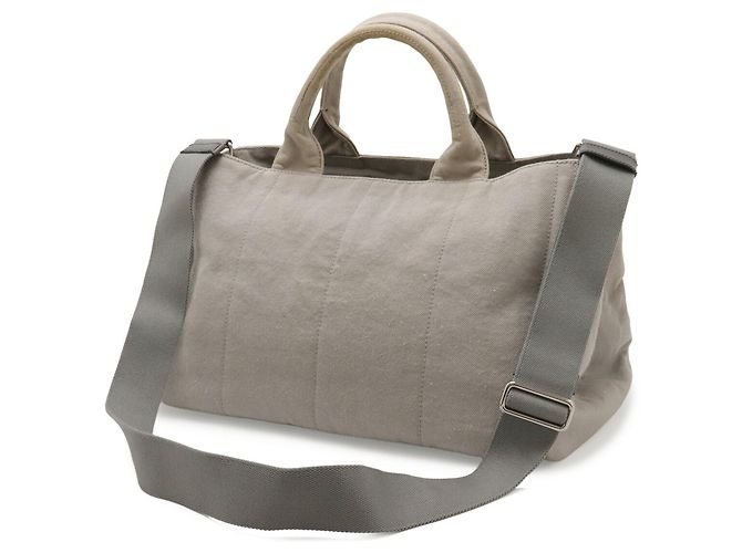 Borsa Tote Canapa Gioiello di Prada Grigio - vista 3
