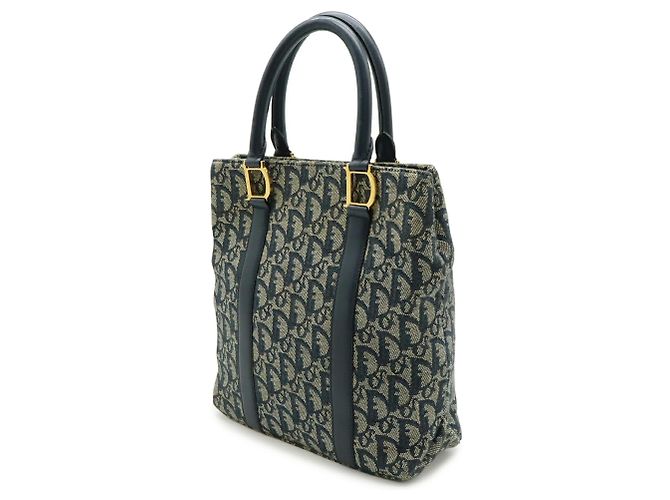 Borsa a Mano/Tote Bag Christian Dior Trotter Blu navy - vista 3
