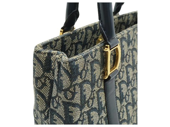 Borsa a Mano/Tote Bag Christian Dior Trotter Blu navy - vista 6