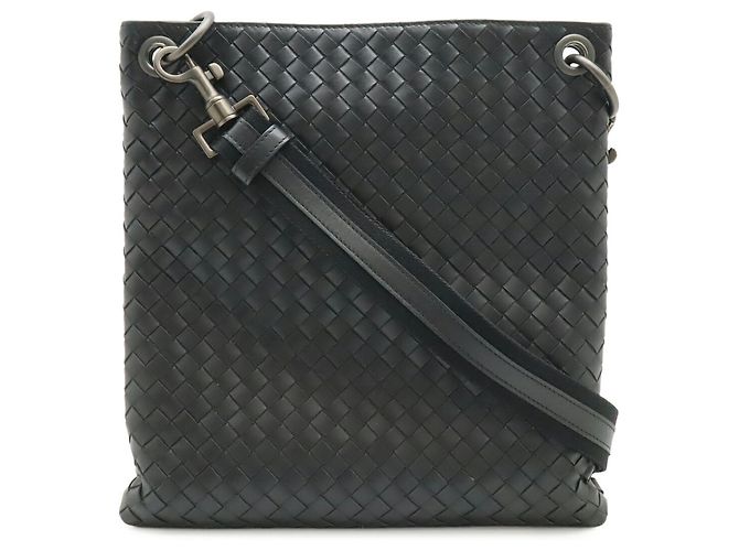 Borsa a Spalla Intrecciato Bottega Veneta Nero - vista 2