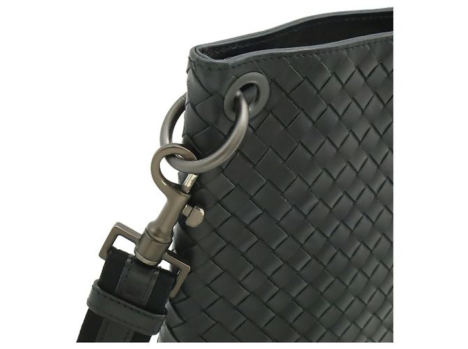Borsa a Spalla Intrecciato Bottega Veneta Nero - vista 5