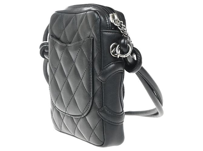 Pochette in pelle trapuntata Chanel Cambon Nero - vista 3