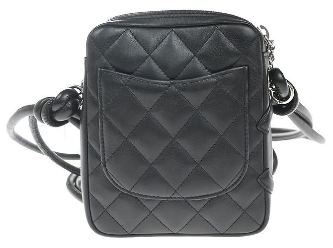 Pochette in pelle trapuntata Chanel Cambon Nero - vista 4