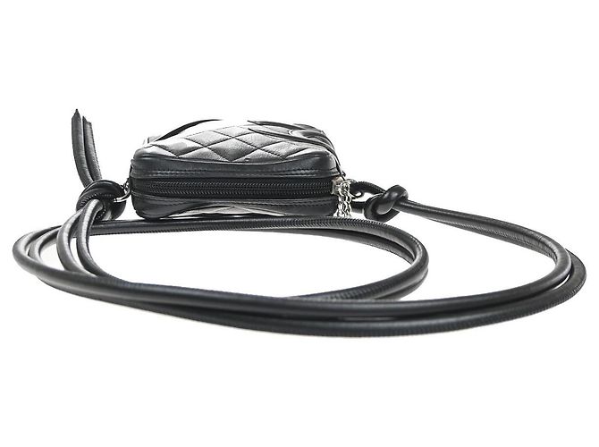 Pochette in pelle trapuntata Chanel Cambon Nero - vista 5