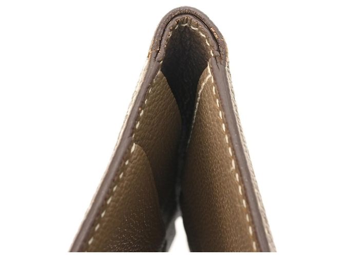 Billetera Compacta Evelyne de Hermès en Gris Etoupe Gris pardo - vista 9