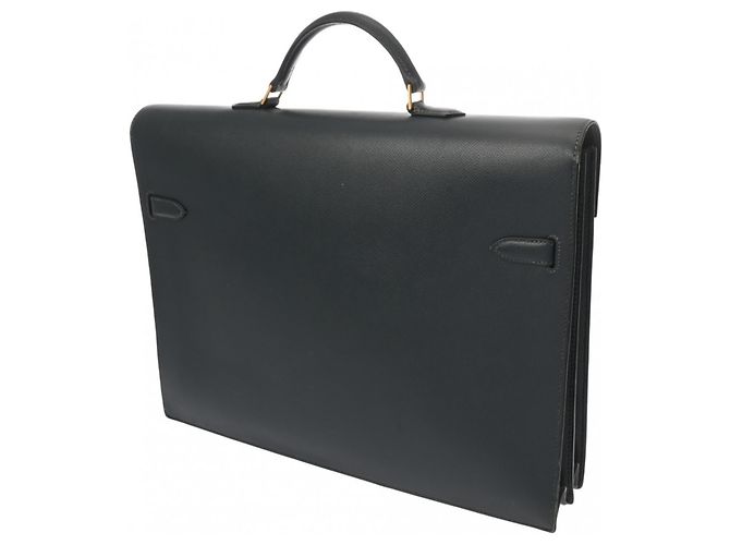 Hermès HERMES Kelly Depeches 38 Mallette Marine Bleu Marine - vue 3