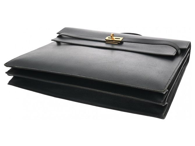 Hermès HERMES Kelly Depeches 38 Mallette Marine Bleu Marine - vue 6