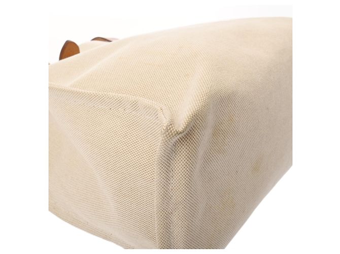 Borsa tote Hermès Etrivière oro ecru D'oro Crudo - vista 7