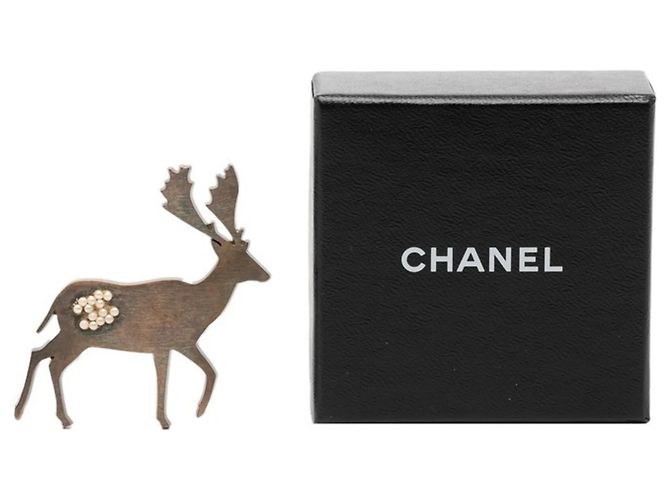 Spilla Renna Coco Mark di Chanel D'oro - vista 4