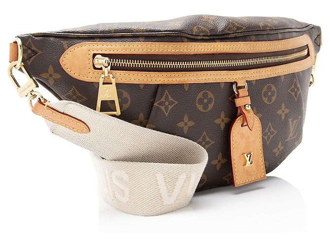 Bumbag alta in tela Monogram Louis Vuitton Marrone - vista 2
