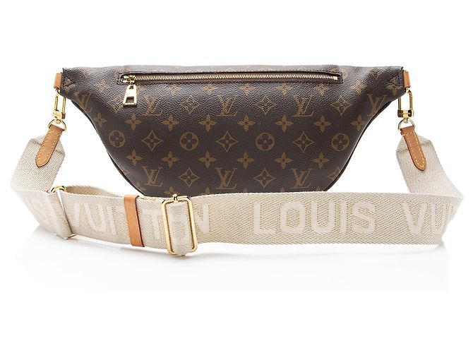 Bumbag alta in tela Monogram Louis Vuitton Marrone - vista 3