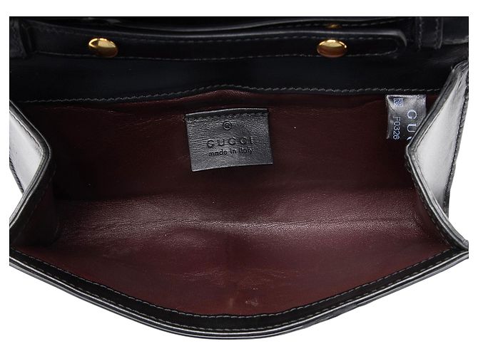 Borsa Mini Zumi in Pelle Gucci Nero - vista 7