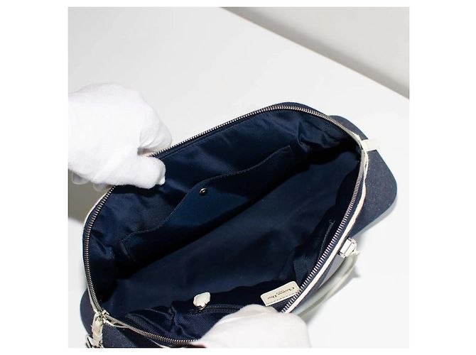 Borsa Christian Dior Montaigne Chris 1947 Bianco Blu - vista 10