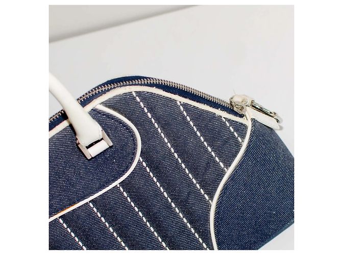 Borsa Christian Dior Montaigne Chris 1947 Bianco Blu - vista 11