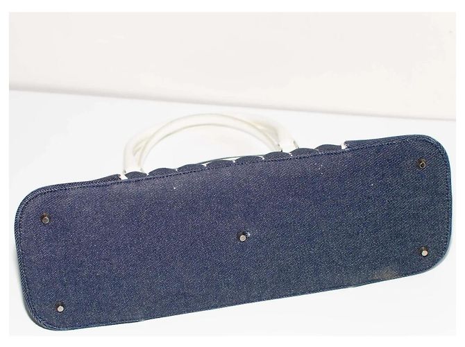 Borsa Christian Dior Montaigne Chris 1947 Bianco Blu - vista 3