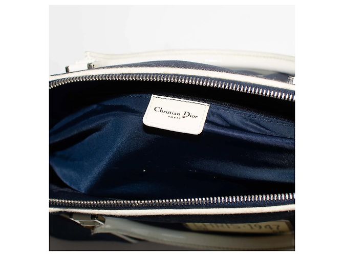 Borsa Christian Dior Montaigne Chris 1947 Bianco Blu - vista 4