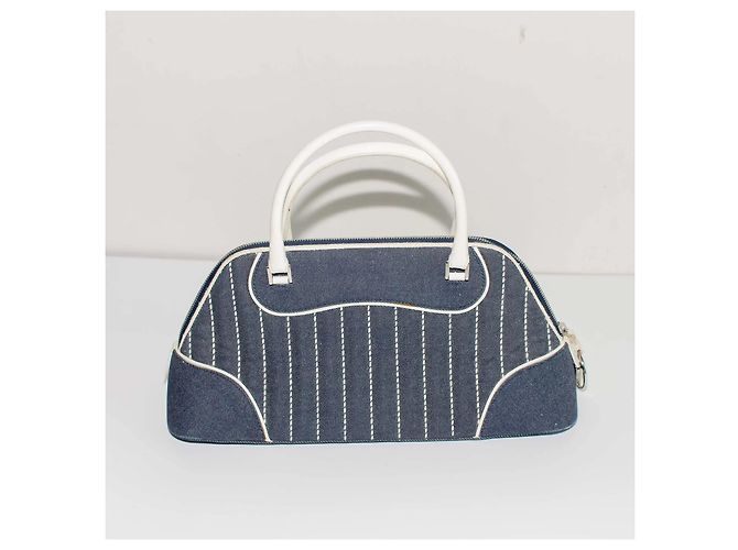 Borsa Christian Dior Montaigne Chris 1947 Bianco Blu - vista 9