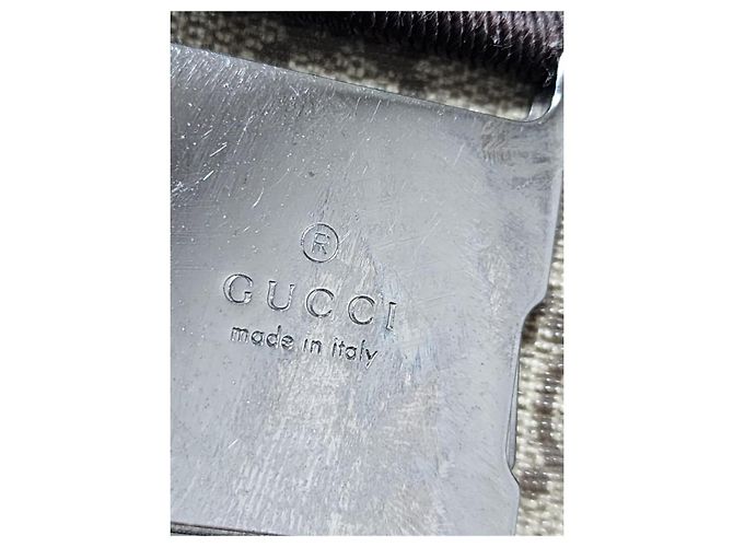 GUCCI GG Plus Monogram Umhängetasche mit doppelter Schnalle Beige/Braun - Ansicht 11
