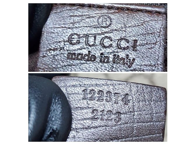 GUCCI GG Plus Monogram Umhängetasche mit doppelter Schnalle Beige/Braun - Ansicht 2