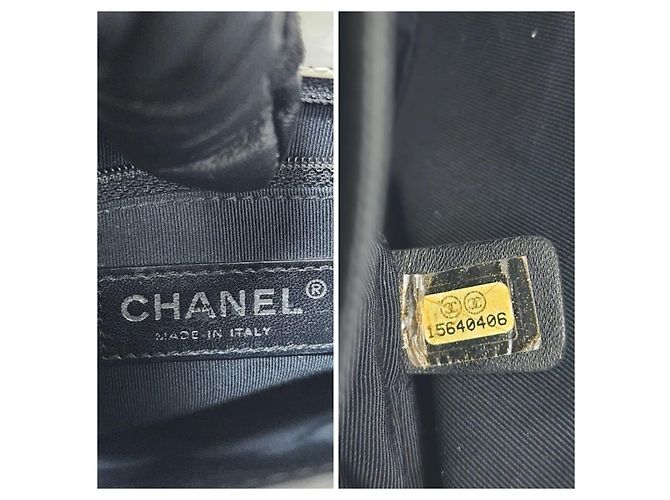 Borsa Boy Medium con Chiusura Chanel Crema/Nera Nero Crudo - vista 2